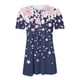 thumbnail image 2 of TaTaai Women's Pullover Printed Top, Soft Lightweight Cotton, Loose Fit, Short Sleeve V-Neck, Ruching Design Buttons, Casual Office Outings Spring Summer Multi-Color Gift, 2 of 5