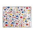 thumbnail image 5 of Yayeee Area Rugs for Living Room 5.2'x4' Non Slip Washable Bedroom Floor Carpet, Simple Shapes, 5 of 5