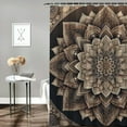 thumbnail image 2 of Shangniulu Shower Curtain, Vintage Pattern Autehntic Style Art Print, Cloth Fabric Bathroom Decor Set with Hooks, 2 of 6