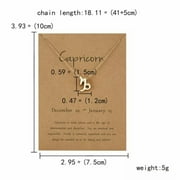 GAVONO Cute Elegant Sun Love Star Leaves Luck Pendant Necklaces for Women Fashion Gift-89-Gold Capricorn