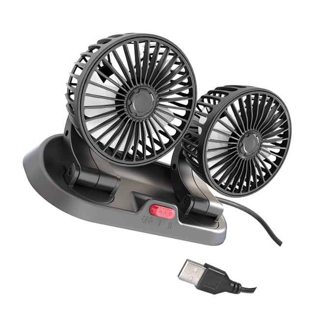 Moyic Ventilador de coche USB de 2 velocidades, enfriador eléctrico de aire Universal de bajo ruido de alta eficiencia, herramienta de Electrodomésticos