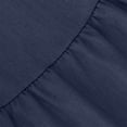 thumbnail image 5 of Olyvenn Womens Plus Size Cotton Linen Long Shirt Dress Vintage Solid Color Buttons Lapel Turndown Collar Button Down Ruffled Hem Loose Fit Casual Pockets Smocked Denim Long Sleeve Dark Blue 14, 5 of 6
