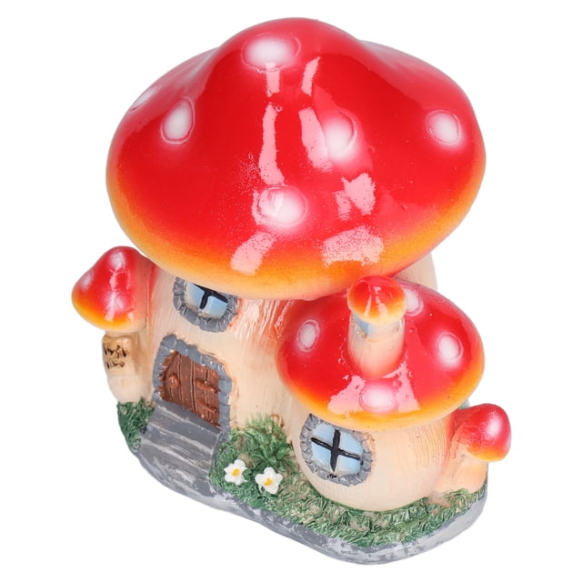 Decoraciones De La Casa De Los Hongos, Artesanías De Resina De La Casa De Los Hongos Protección Del Medio Ambiente Para El Césped Del Jardín Para La Decoración De La Sala De