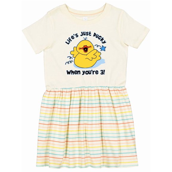 Inktastic Life's Ducky 3rd Birthday Girls Toddler Dress