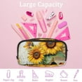 thumbnail image 4 of MUOOUM Pencil Case, Vintage Letters Sunflowers Painting Large Capacity Pencil Pouch Stationery Pen Bag, 4 of 7