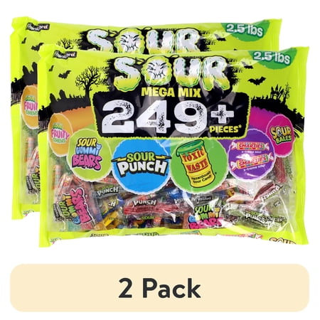 (2 pack) Frankford Sour Mega Brands Variety Bulk Candy Bag, 40 oz