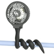 WiHoo Stroller Fan with LED Lights,5200mAh Personal Portable Fan 360, Stroller Fans