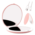 thumbnail image 2 of "Espejo Con Led Luz Recargable Para Maquillaje Portatil 1x2 Belug, Rosa ", 2 of 5