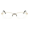 thumbnail image 4 of 5 Pairs of Men Bifocal Gold Metal Reading Glasses 3.00 Rectangular Half Rimless Readers 4.00, 4 of 7