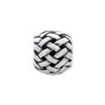 thumbnail image 3 of Basketweave Bali Charm .925 Sterling Silver Antique Finish Reflection Beads, 3 of 5