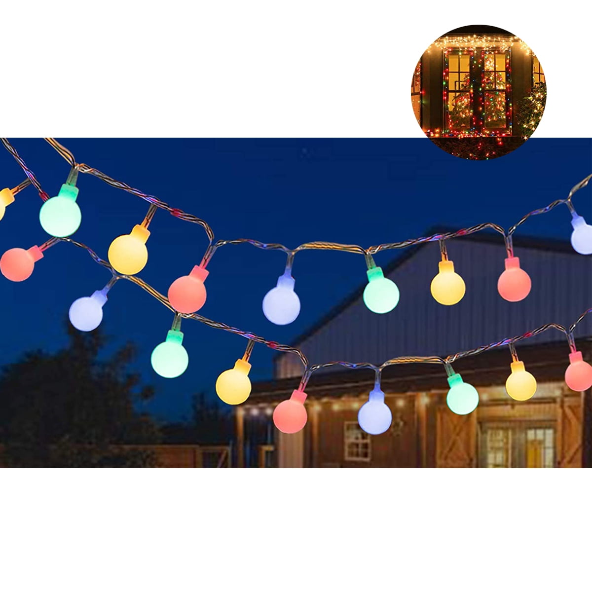 Dimmable String Lights, Plug in Fairy Lights with Remote Control Timer