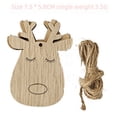 thumbnail image 5 of Manualidades creativas de madera Árbol de Navidad Decoración navideña Adornos de madera Colgante Enviar cuerda de cáñamo, 5 of 5
