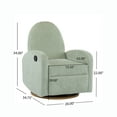 thumbnail image 3 of GDF Studio Contemporary 360° Swivel and Glider Recliner with Wooden Base, Light Green, 3 of 11