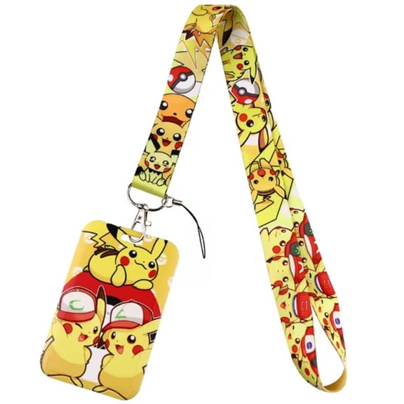 Yellow Cartoon Character Lanyard with ID Badge Holder and Neck Strap
