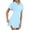 Light Blue, variant on 2 Piece Short Sets for Women Summer Dressy Summer Vacation Beach Outfits Loungewear Slim Fit Stretch Zipper Short Sleeve Short Sport Set Matching Outfits