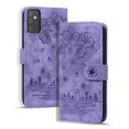 thumbnail image 4 of Decase Wallet Case for Samsung Galaxy A54 5G, Magnetic PU Leather Wallet Flip Protective Phone Case Wrist Strap Card Slots Holder Pocket Shockproof Emboss Floral Stand Case, Purple, 4 of 7