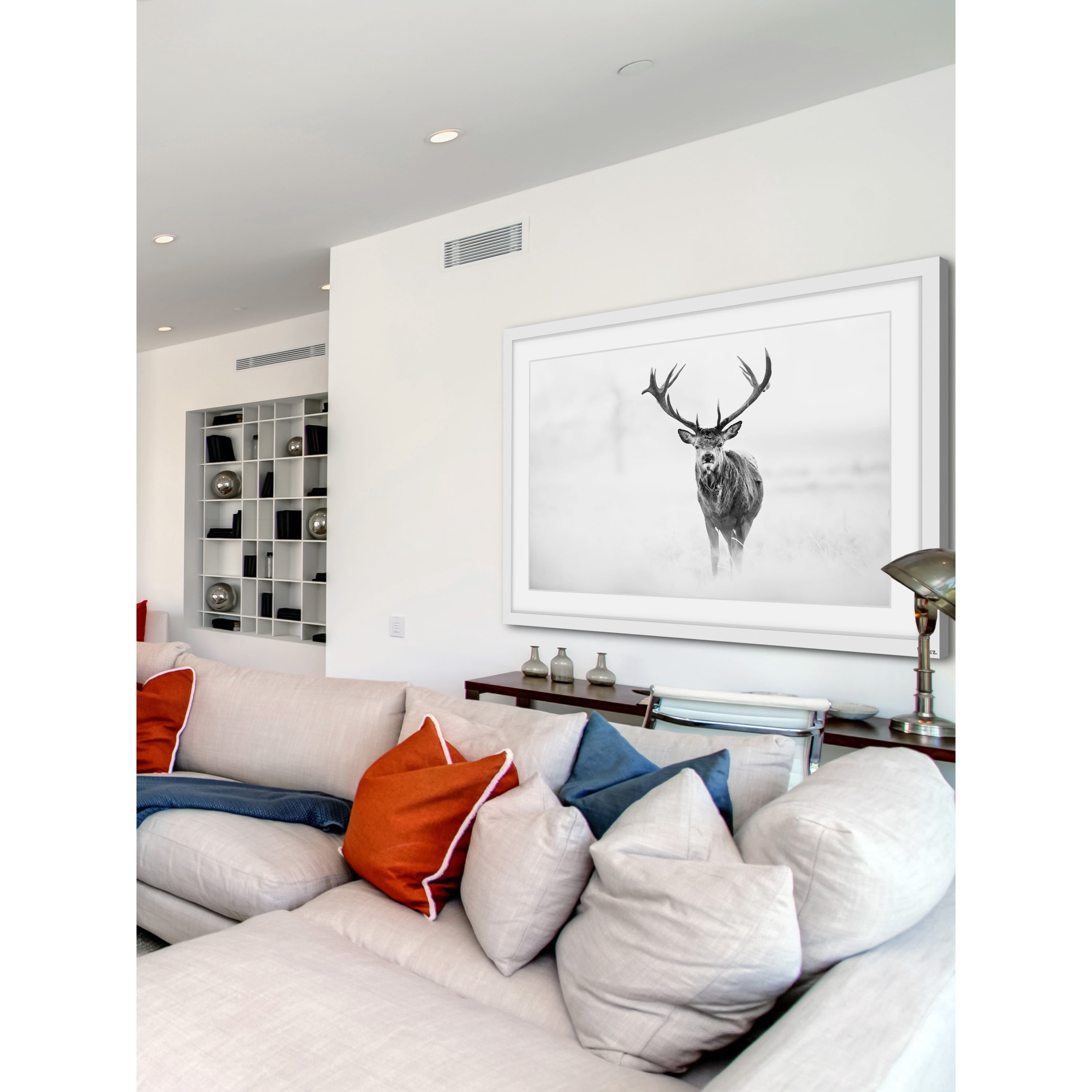 Marmont Hill "Elk Stare" Framed Painting Print