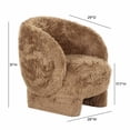thumbnail image 6 of Pemberly Row Transitional Dark Taupe Vegan Shearling Accent Chair, 6 of 6