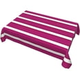 thumbnail image 3 of Rectangle Table Cloths, Modern Magenta White Bold Stripes Oblong Tablecloth Washable Table Cover for Kitchen Dinning Party Tabletop Modern Decoration 60 x 84inch, 3 of 8