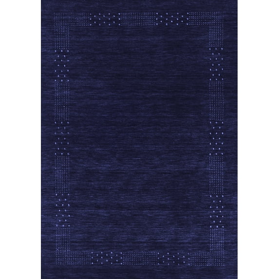 Ahgly Company Machine Washable Indoor Rectangle Abstract Blue Contemporary Area Rugs, 5' x 8'