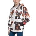 thumbnail image 2 of Sikiie Happy Dog Faces Collage Youth Hoodie Sweatshirt Pullover Hooded Classic Casual Essentials Hoodiefor Boys Girls Kids -X-Large, 2 of 6