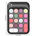 thumbnail image 4 of Wireless Numeric Keyboard 18 Keys Mini Round Keycap 2.4GHz Keypad with Receiver Desk Key Board Supplies for PC Computer Colorful Black, 4 of 7