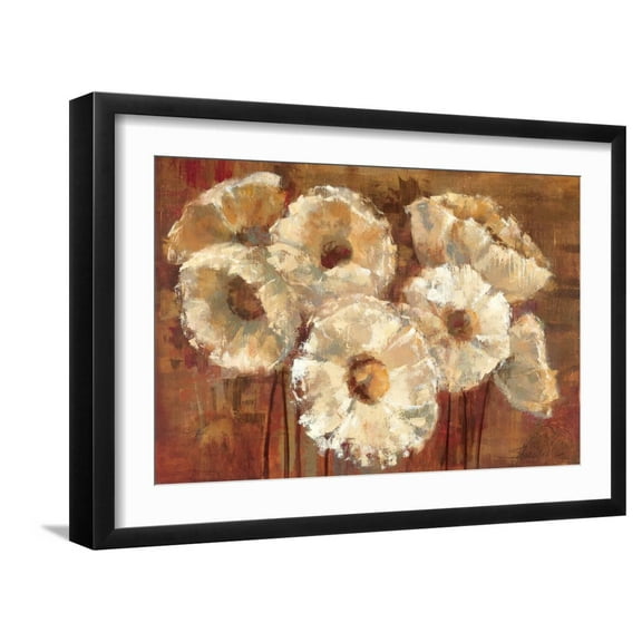 Art.com Waltzing Poppies Art Print by Silvia Vassileva, Black Frame Wall Art, 23" x 17"