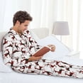 thumbnail image 6 of Sikiie Christmas Plaid Moose Mens Pajama Set, Soft Warm Long Sleeve Sleepwear, Cozy Button-Down Pjs for Men-Large, 6 of 7