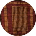 thumbnail image 1 of Ahgly Company Indoor Round Oriental Orange Modern Area Rugs, 8' Round, 1 of 4