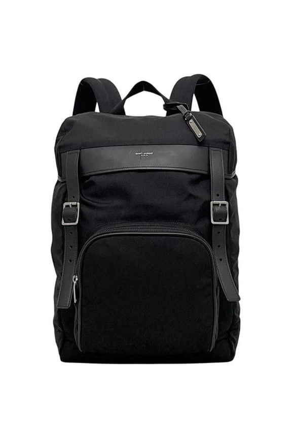 Pre-Owned Saint Laurent Backpack Rocksack Black PLB468008 Canvas Leather 1117 SAINT LAURENT...