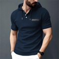 thumbnail image 2 of Men’s Short Sleeve Hoodie Sweatshirt Outdoor Casual Spring Summer Top, 2 of 5