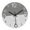 thumbnail image 4 of Reloj de pared artístico, reloj decorativo minimalista de madera de 12 pulgadas, adorno para Gris oscuro claro, 4 of 9