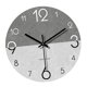 thumbnail image 4 of Reloj de pared, reloj decorativo, madera minimalista, 30 cm, adorno único de arte de pared Gris oscuro claro, 4 of 9