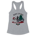 thumbnail image 1 of Merry Catmas Tank Top Fitted Racerback Women's 2X-Large Heather Grey, 1 of 5