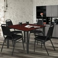 thumbnail image 2 of Regency Kee 48 in. Large Square Breakroom Table- Mahogany Top, Black Legs, 2 of 3