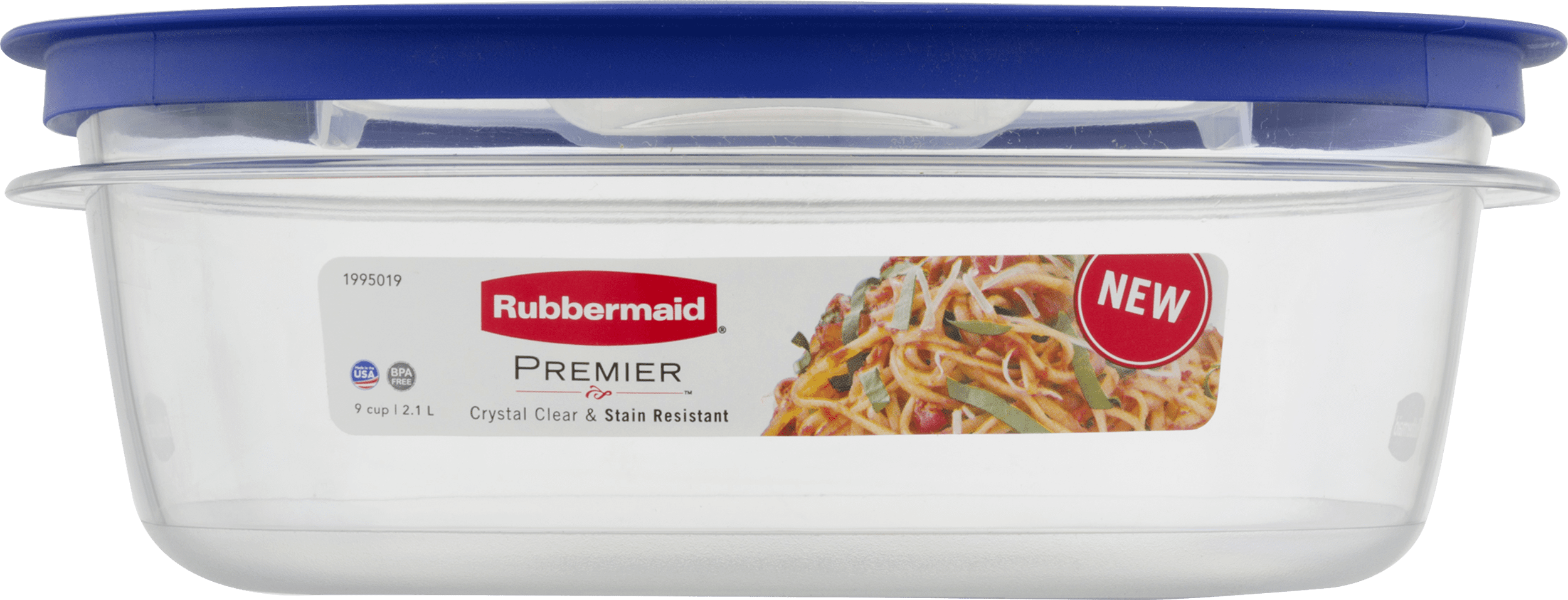 Rubbermaid 1937692 Premier Stain Shield Food Storage Container, 9-Cup
