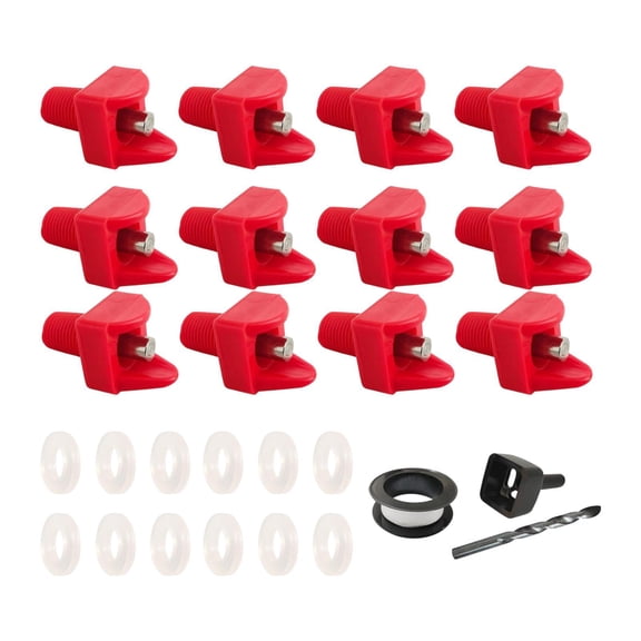 Serenable Horizontal Chicken Waterer Nipples Chicken Nipple Waterer Leakproof Water Feeder for Chicks Poultry Supplies Goose 12pcs