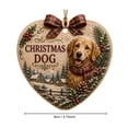 thumbnail image 7 of syligr Heart Christmas Dog Ornaments for Tree Decor, Forest Animal Hanging Decor for Mantel Window Wreath, Vintage Christmas Pendant with Paild Bow for Home, Holiday Party Decor Gift, 3.15", 7 of 7