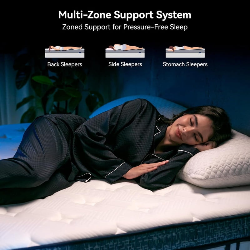 King Mattress, 12 Inch Hybrid Mattress in a Box, Memory Foam and Individual Pocket Springs, Medium Firm Comfort, Motion Isolation, Ideal for All Sleep Positions, CertiPUR-US Certified