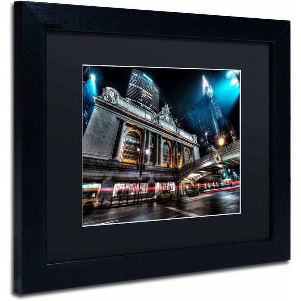 Trademark Fine Art "Grand Central Terminal 42nd. Street - Manhattan" Canvas Art by David Ayash, Black Matte, Black Frame