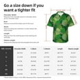 thumbnail image 5 of Pofeuu Green Flower Print Hawaiian Shirt for Men Sleeves Casual Button Down Summer Beach Dress Shirts T-Shirts,Large, 5 of 7