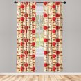 thumbnail image 3 of Ambesonne Fruits Curtains, Star Anise Cinnamon Drink, Pair of 28"x84", Beige Cinnamon Red, 3 of 5