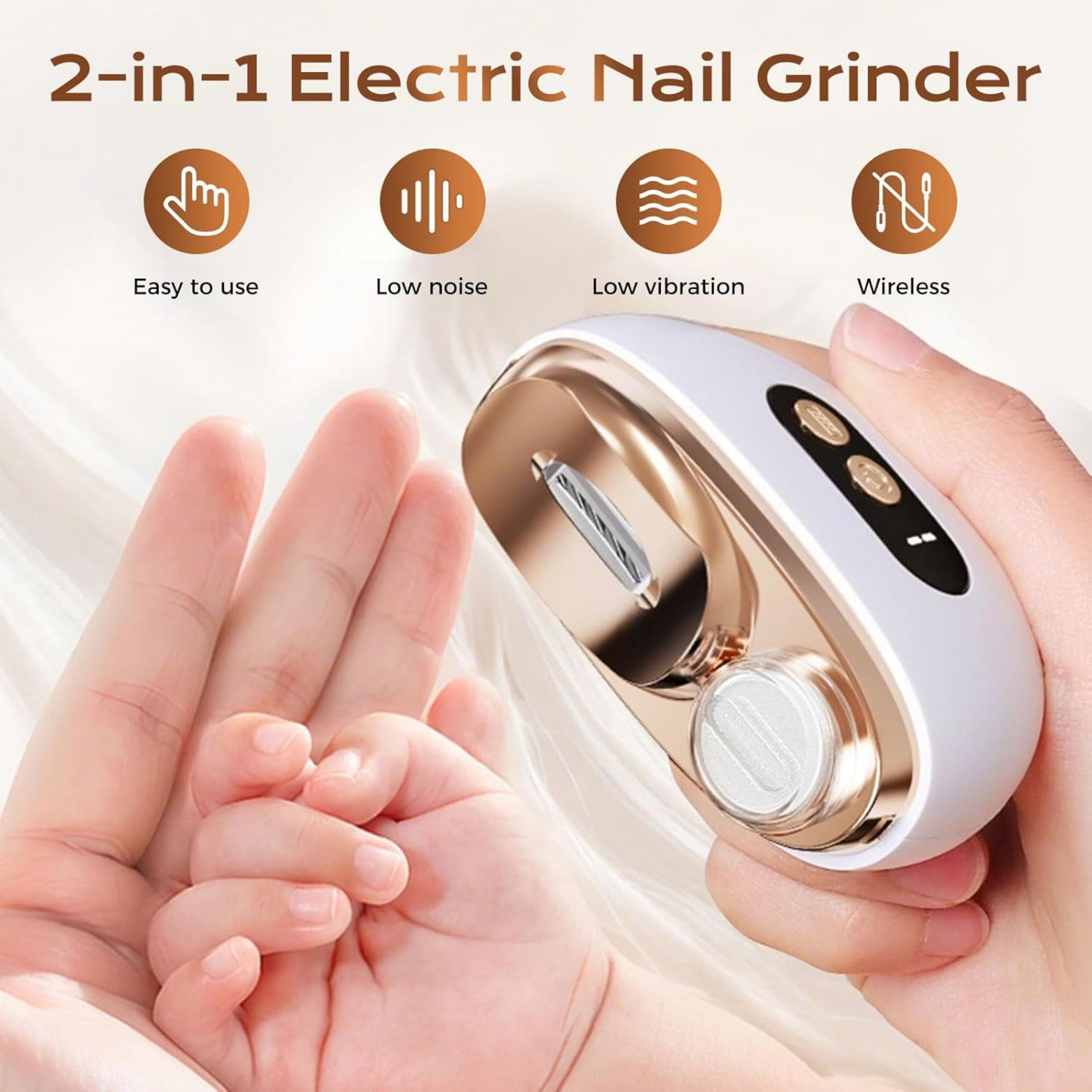 Multi Functional Electric Nail Clippers Trimmer, 2026 Upgraded 3 in 1 Electric Polishing Automatic Nail Clippers with 3 Adjustable Speeds, for Adult and Seniors(wwx)