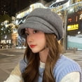 thumbnail image 4 of iHPH7 Women Hat French Beret Hats for Women Beret Hats for Women Wool Cap Newsboy Hats for Women, Gray M, 4 of 7