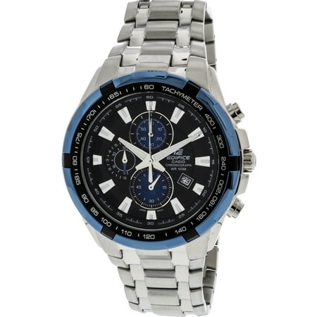 casio edifice men's ip stainless steel grey bracelet watch