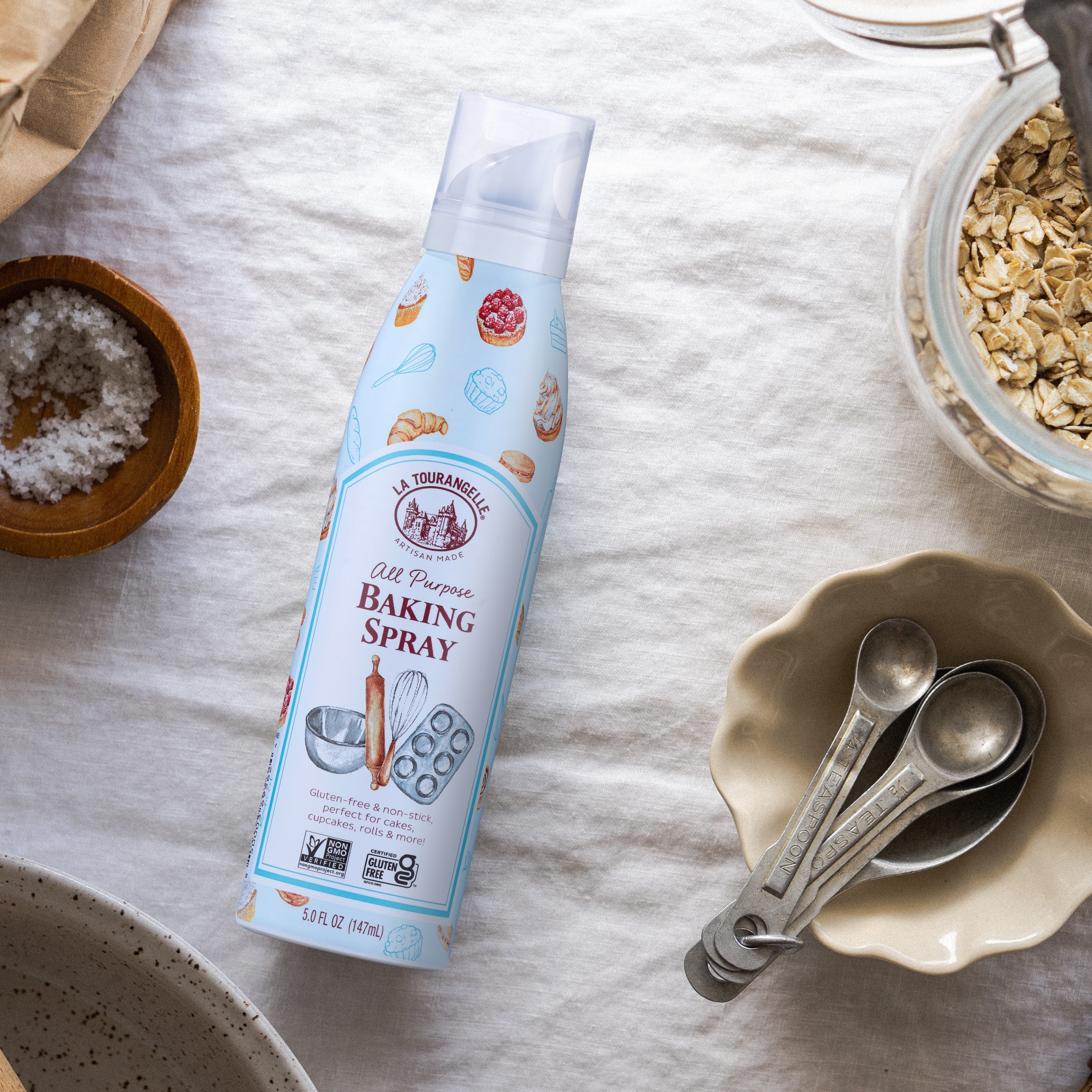 (3 pack) La Tourangelle All Purpose Baking Oil Spray, 5 fl oz (147 ml)