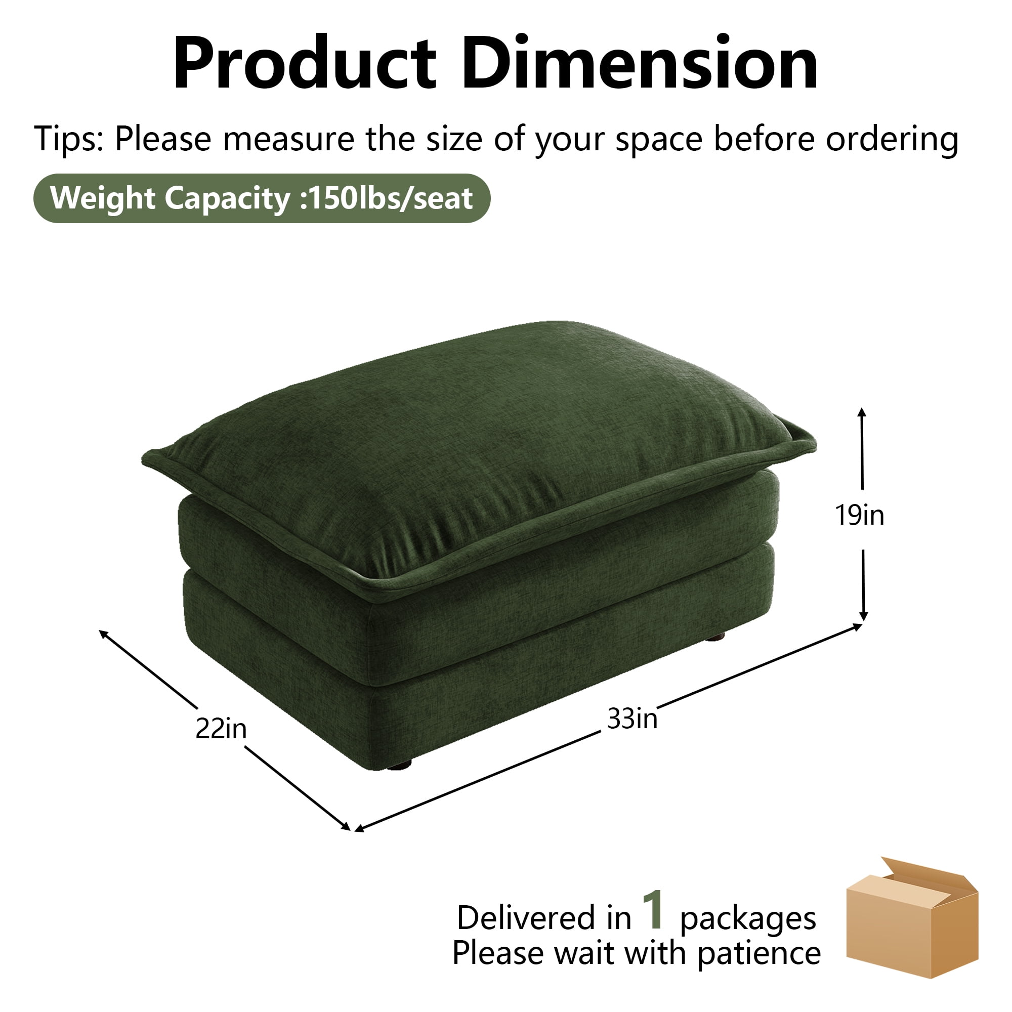 Modular Sectional Sofa Chenille Fabric Solid Wood Frame Flexible Combination for Living Room Home Theater