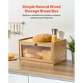 thumbnail image 2 of KFFKFF Bread Box for Kitchen Counter, Large Capacity Bamboo Bread Storage Container, Farmhouse Wooden Breadbox Organizer for Homemade Bread, Storage Holder Bin, 2 of 9