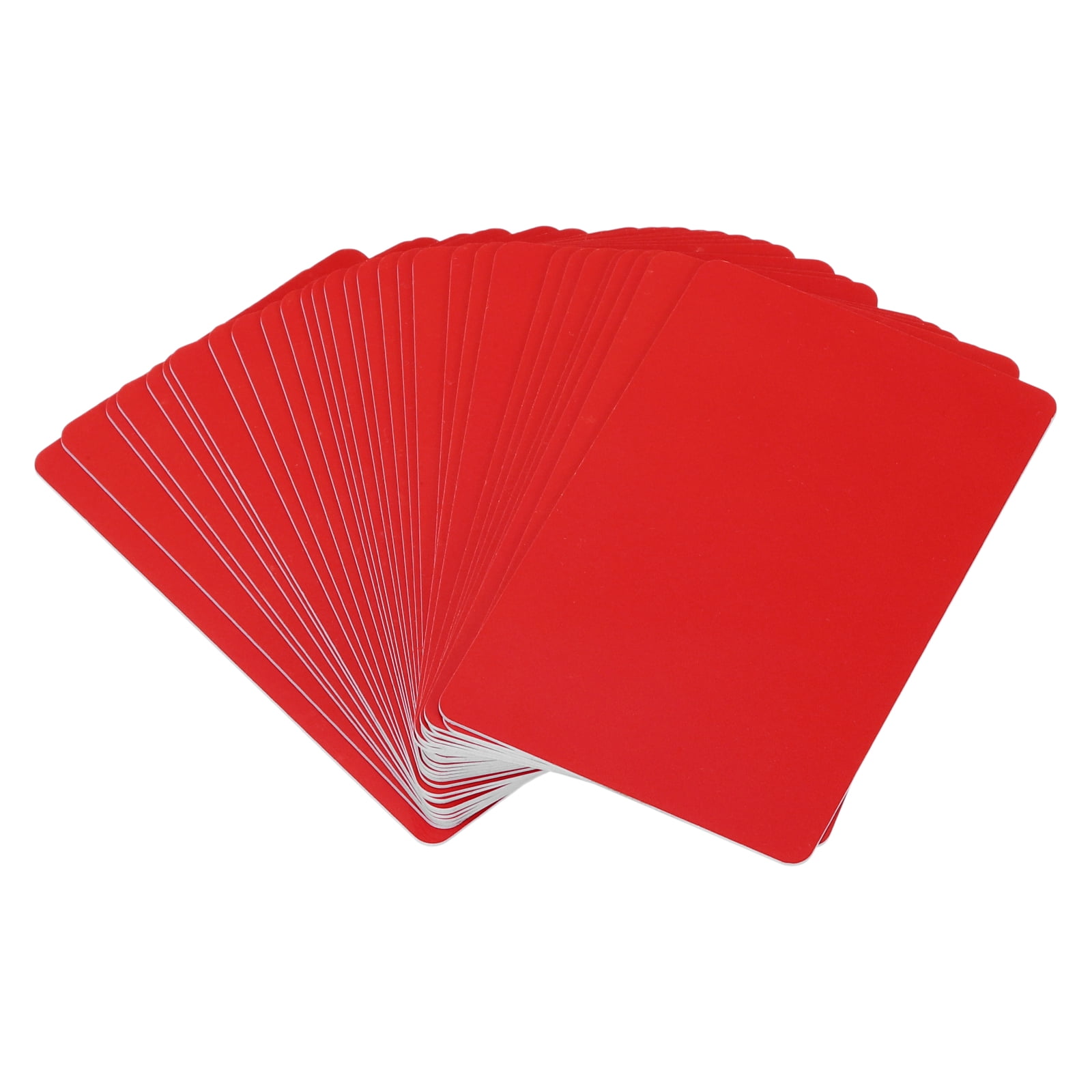 30 Pack Cartes PVC Vierges, Jet d'Encre Plastique Carte d'Identité Imprimable Cartes de Visite, Impression Double Face Imperméable Rouge Brillant