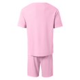thumbnail image 6 of CONFREE Mens 2 Peice Shorts Sets Casual Men's Jogging Tracksuit Set Solid Waffle Tops Shorts Athletic Sweat Suit for Men, 6 of 7